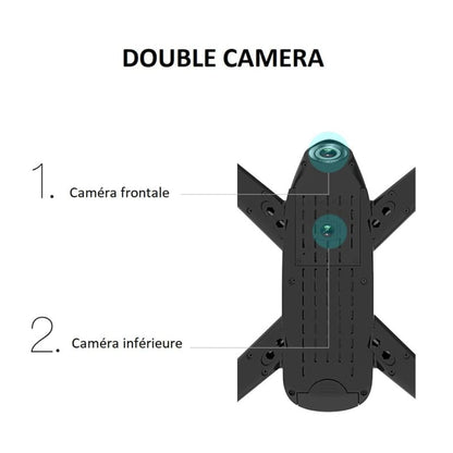 Drone Avec Double Caméra 4k Ultrahd Grand Angle Wifi Fpv