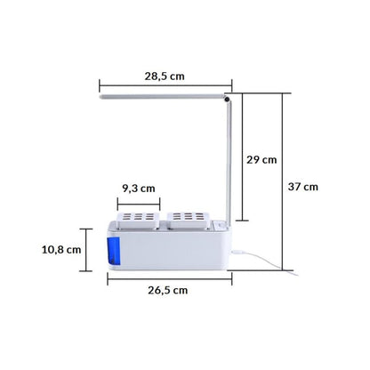 Mini Jardin Potager D’intérieur Hydroponique avec Lampe Led